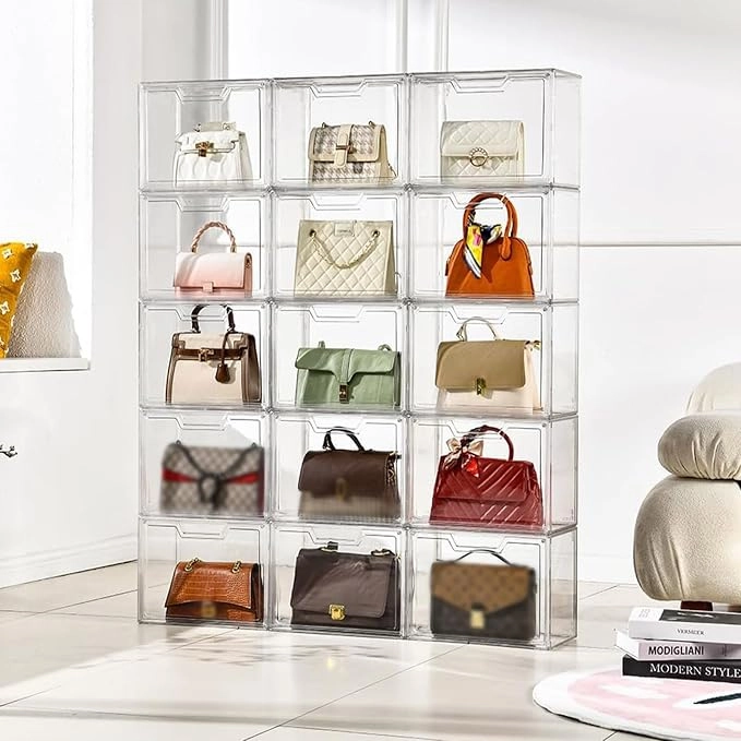 Clear Acrylic Purse Organizer Storage Box (5 Pack) - Image 4